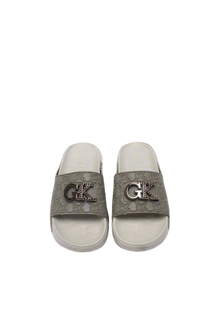 GK EVR SLIDE SLIPPER | Grey and White