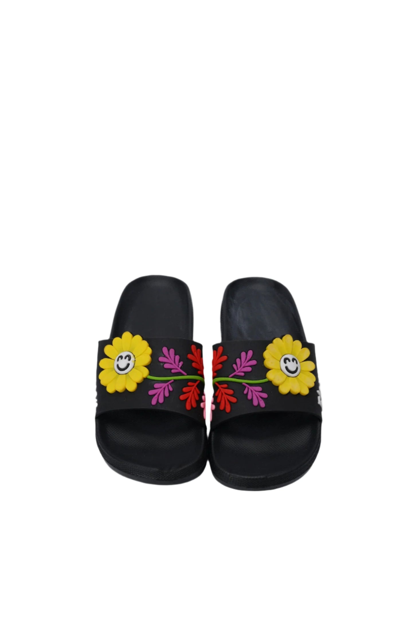 Flower Imposed Slide For Women