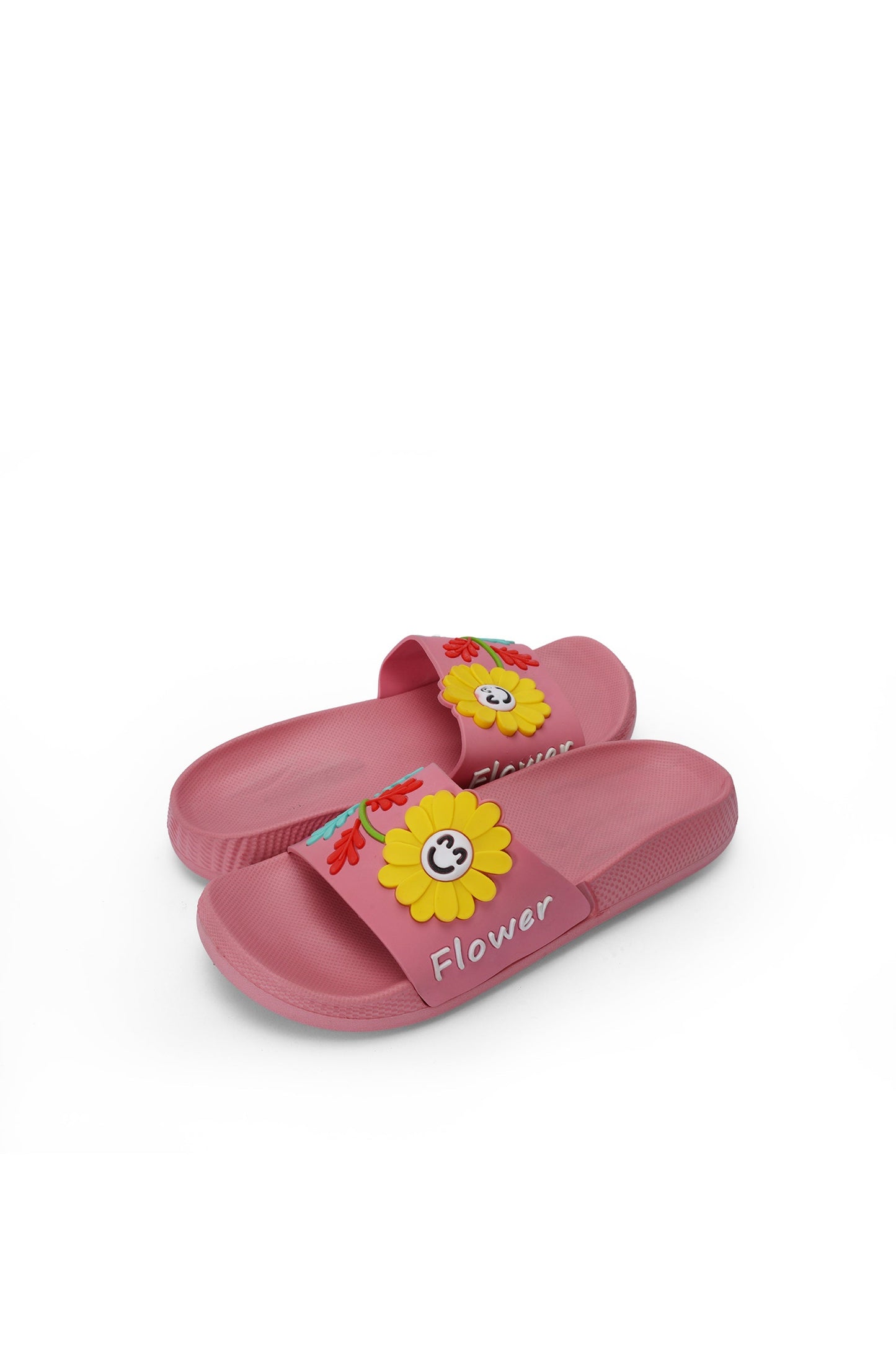 Flower Imposed Slide For Women