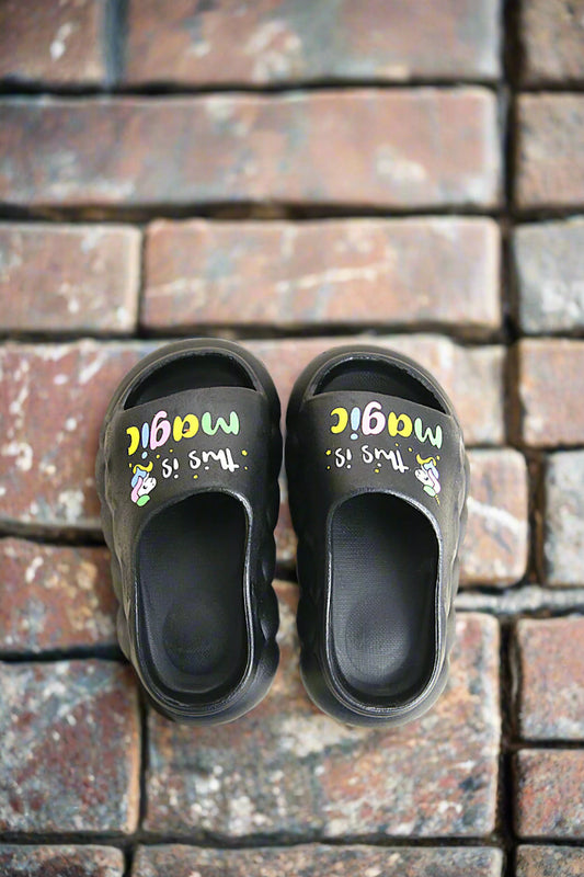 Kids Magic Slogan Light Weight "Anit-Skid" EVR Slippers