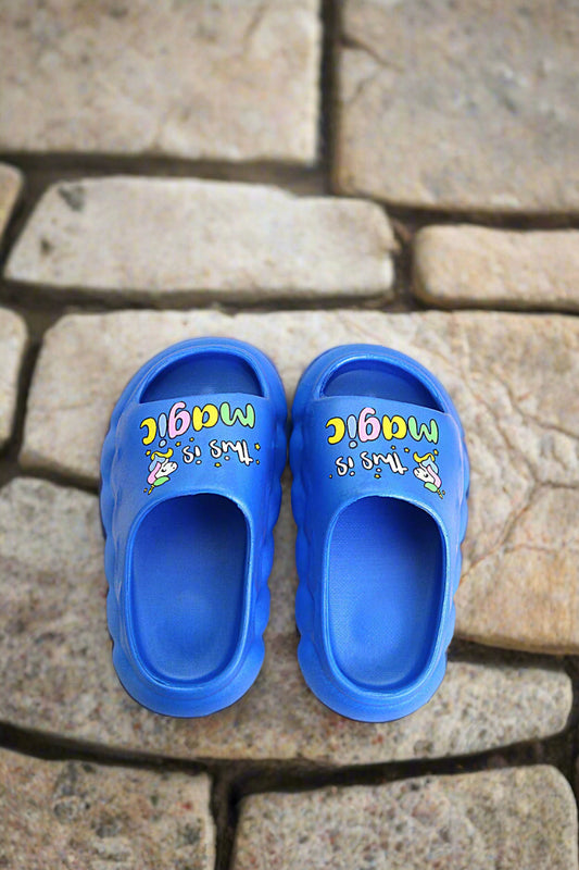 Kids Magic Slogan Light Weight "Anit-Skid" EVR Slippers