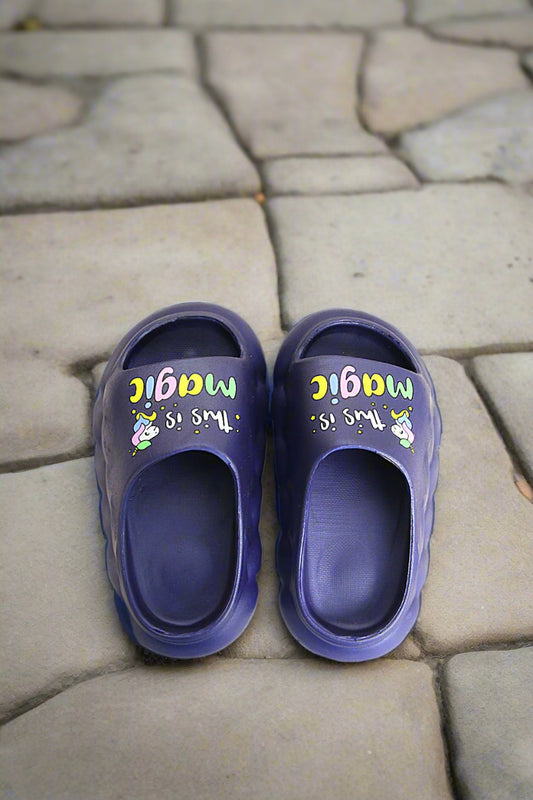 Kids Magic Slogan Light Weight "Anit-Skid" EVR Slippers